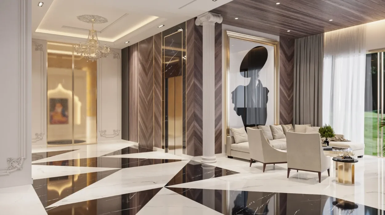 High-end interior styling with sophisticated color palette