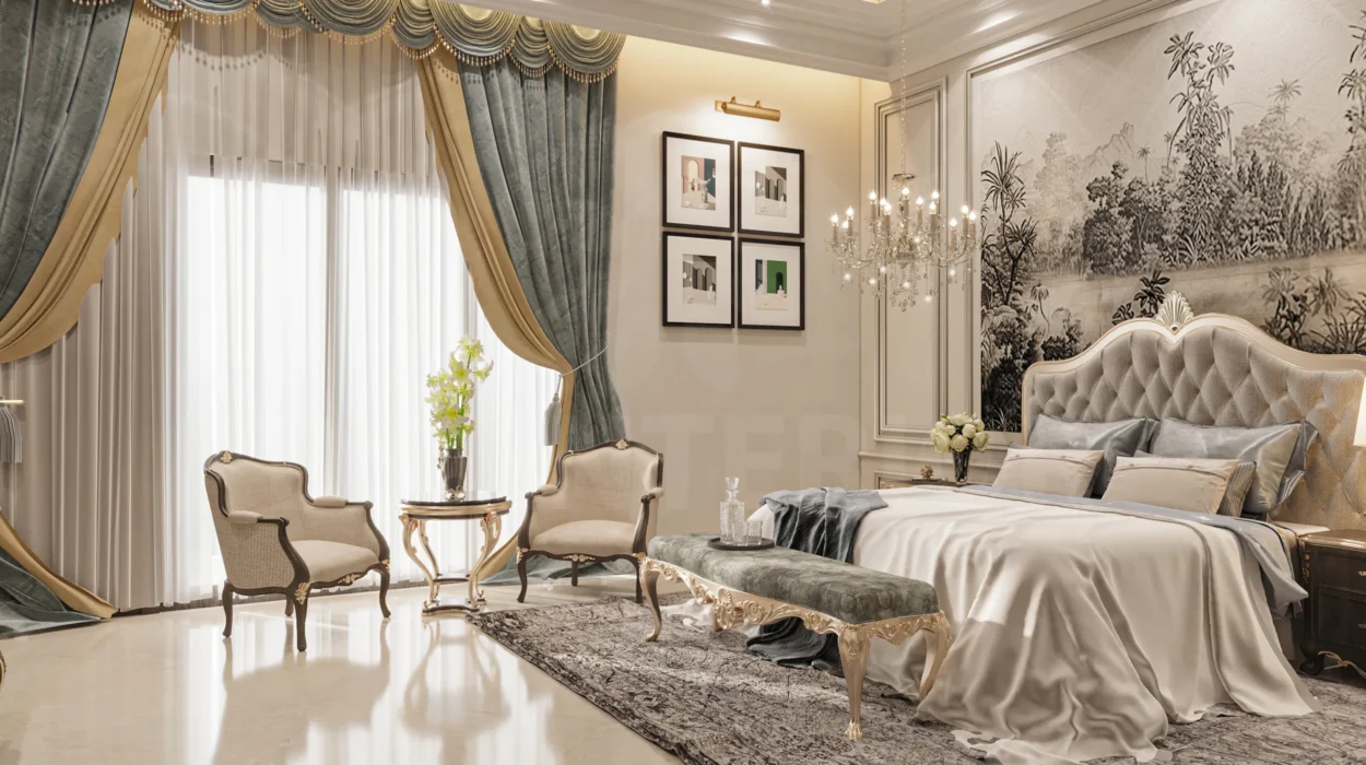 luxury classical living room interior