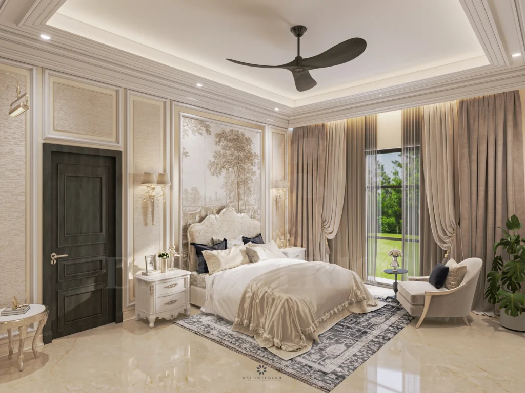 premium classical bedroom interior