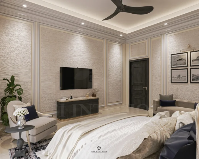 modern parents bedroom interior design in Ajmer by DSI Interior