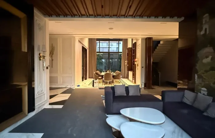 Elegant bedroom interior design with warm lighting