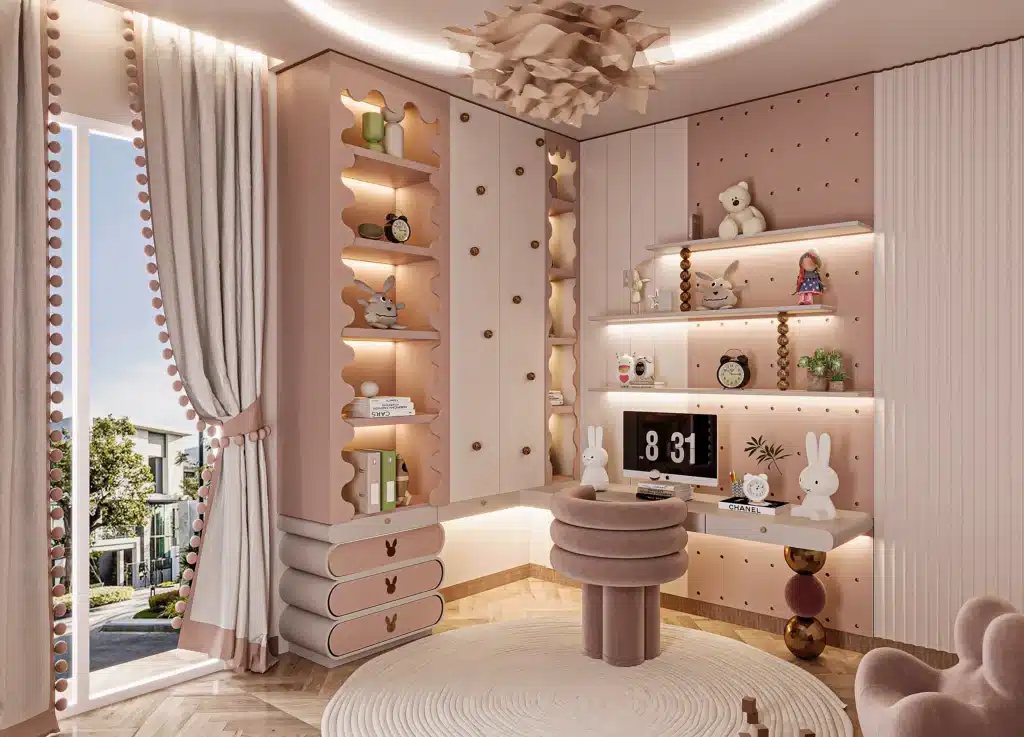 Luxury kids room interior