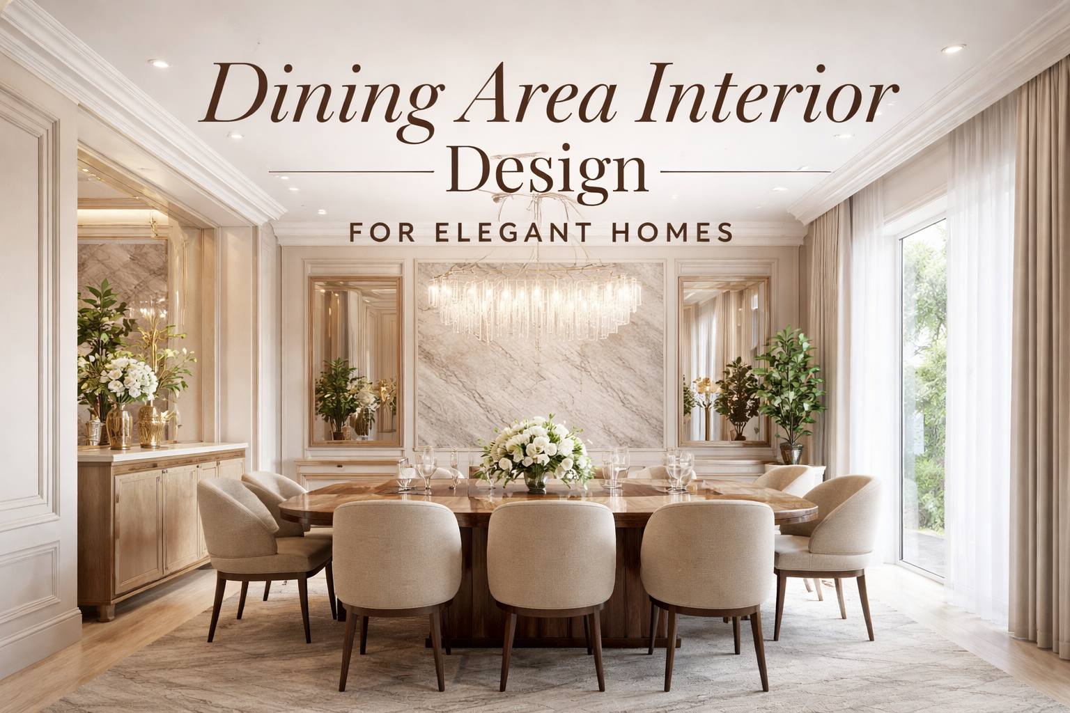 Dining Area Interior Design for Elegant Homes