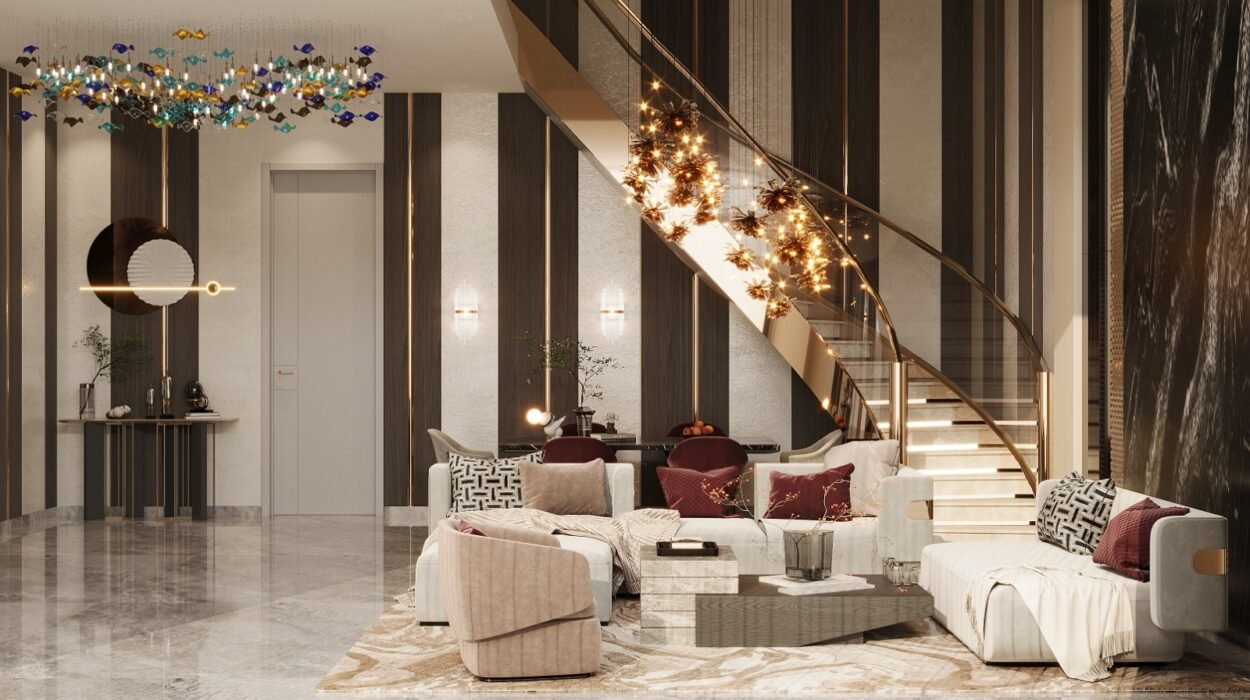 Modern interior living space design in Odisha by DSI Interior