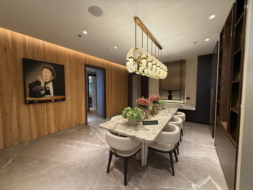 "Elegant dining area design by DSI Interior"