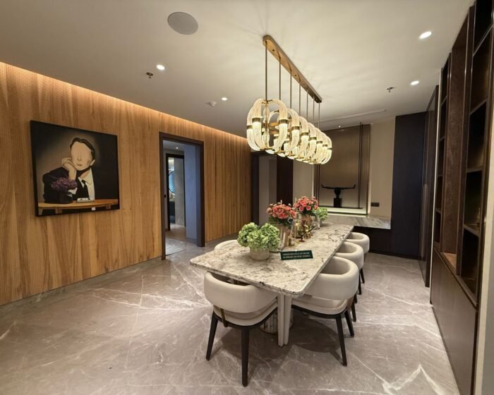 "Elegant dining area design by DSI Interior"