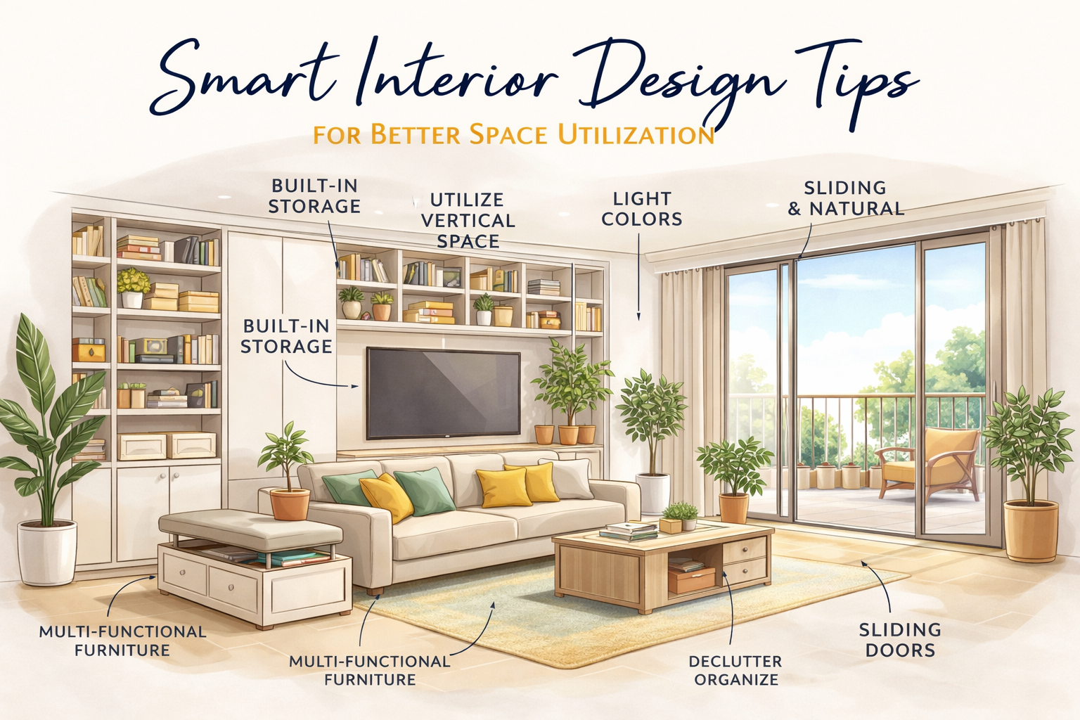 Smart interior design tips for better space utilization